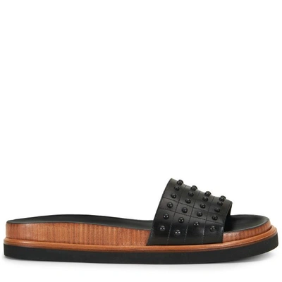 Tod's Sandals In Leather In Black