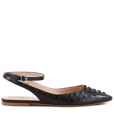 Tod's Pumps In Leather In Black