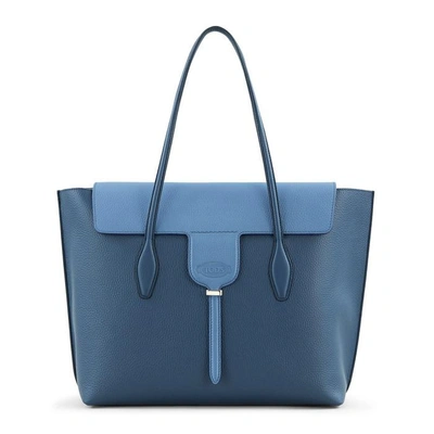 Tod's Joy Bag Large In Light Blue,blue