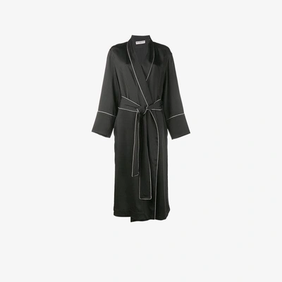 Balenciaga Contrast Piping Robe Jacket In Black