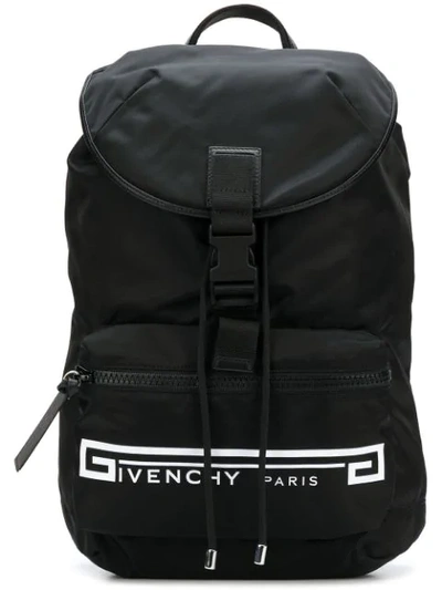 Givenchy Flame Strap Logo Backpack - Black