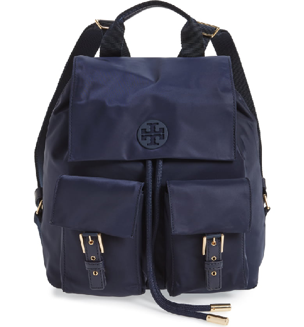 tory burch blue backpack