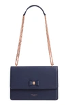 Ted Baker Delila Medium Bow Detail Leather Crossbody - 100% Exclusive In Dark Blue