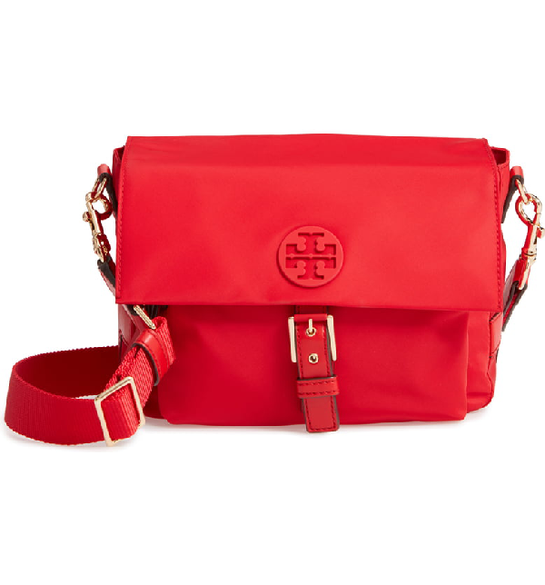Tory Burch Tilda Nylon Crossbody Bag - Red In Brilliant Red | ModeSens