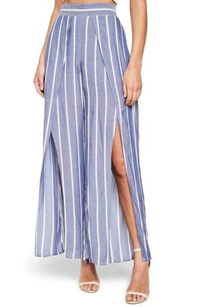 Bardot Megan Stripe Pants In Blue Stripe