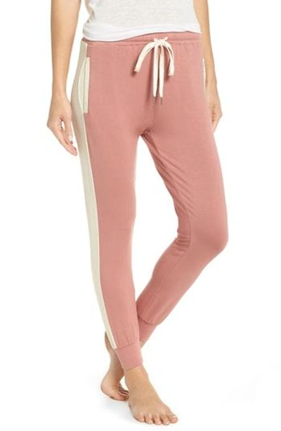 The Laundry Room Elevens Lounge Sweatpants In Mauve/ Sand