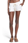 Roxy 'oceanside' Linen Blend Shorts In Sea Salt