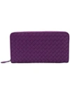 Bottega Veneta Intrecciato Continental Wallet - Purple