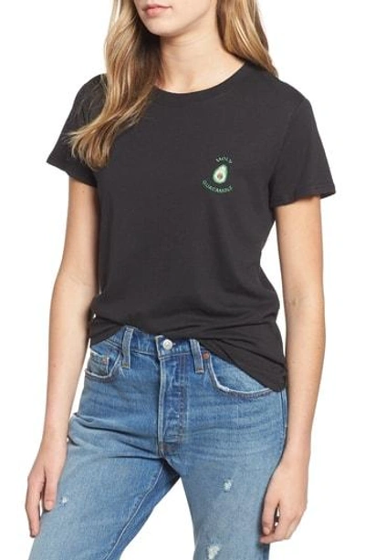Sub_urban Riot Holy Guacamole Embroidered Slouched Tee In Black