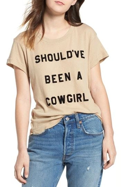 Wildfox Cowgirl Tee In Pigment Maderas Tan
