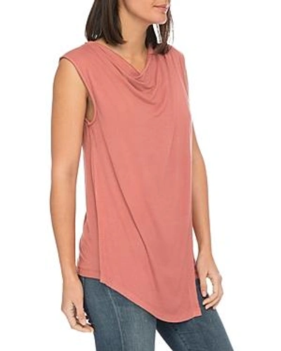 B Collection By Bobeau Nevaeh Cowl Overlay Tank In Desert Sand