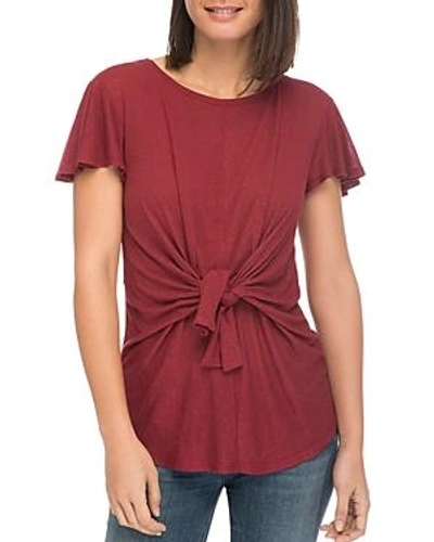 B Collection By Bobeau Rylee Tie-front Tee In American Red