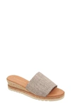 Andre Assous Nessie Espadrille Wedge Slide Sandal In Black/beige