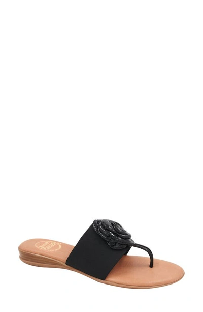 Andre Assous Nara Sandal In Black Patent