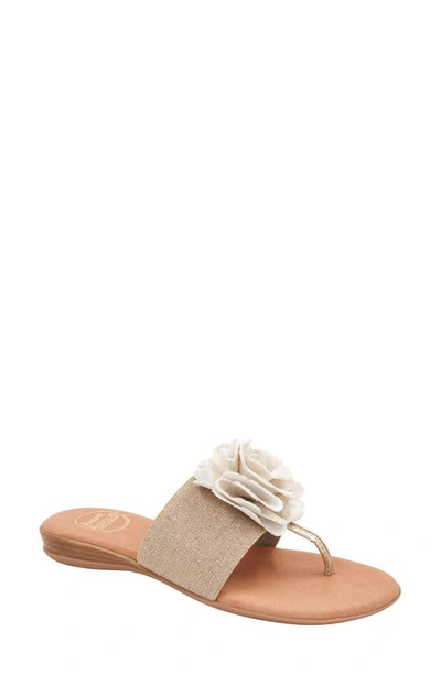 Andre Assous Nara Sandal In Beige/ Platino