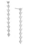 Nadri Gwen Cubic Zirconia Linear Drop Earrings In Silver