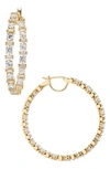 Nadri Gwen Cubic Zirconia Hoop Earrings In Gold