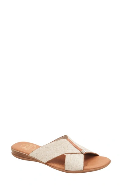 Andre Assous Nani Sandal In Beige Linen