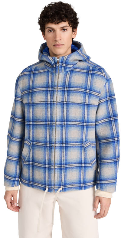 Isabel Marant Men's Kurt Plaid Jacket In Blue