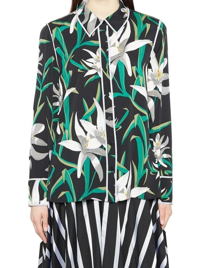 Diane Von Furstenberg Dvf  Floral Button Down Shirt In Multi