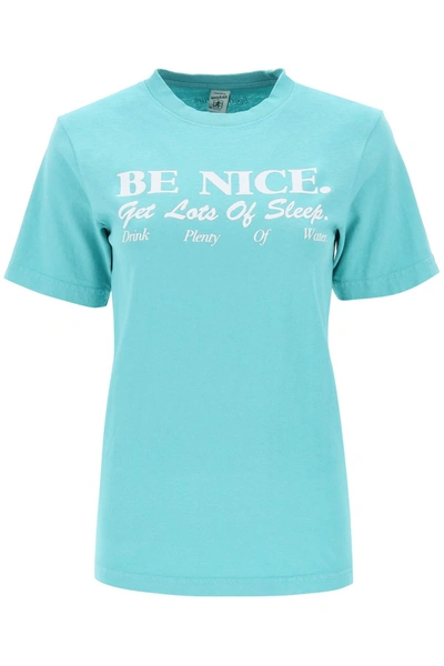 Sporty And Rich 'be Nice' T Shirt In Blue