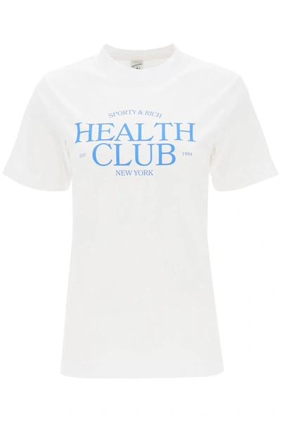 Sporty And Rich 'sr Health Club' T Shirt In White