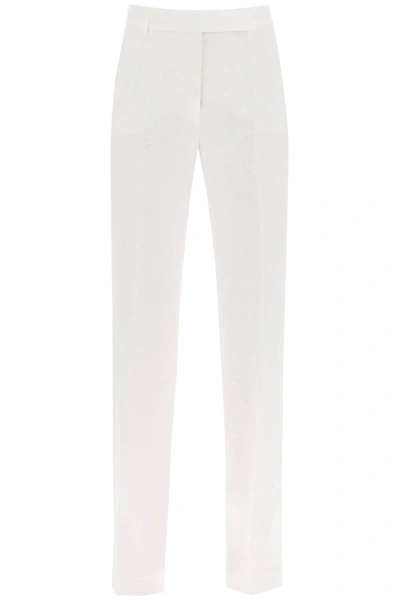 Hebe Studio 'loulou' Linen Trousers In White