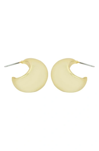 Panacea Chubby C Hoop Earrings In Gold