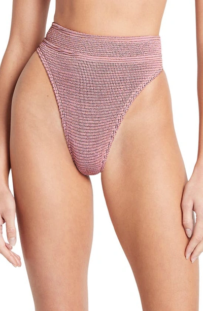 Bondeye Savannah High Waist Bikini Bottoms In Blush