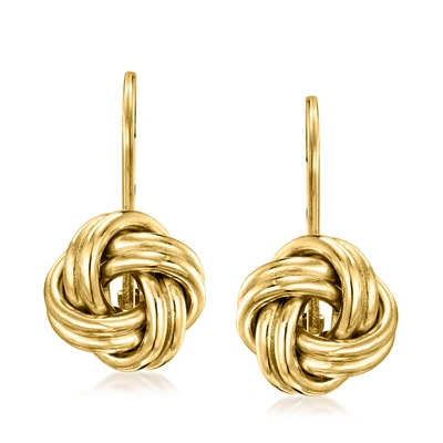 Canaria Fine Jewelry Canaria Italian 10kt Yellow Gold Love Knot Drop Earrings