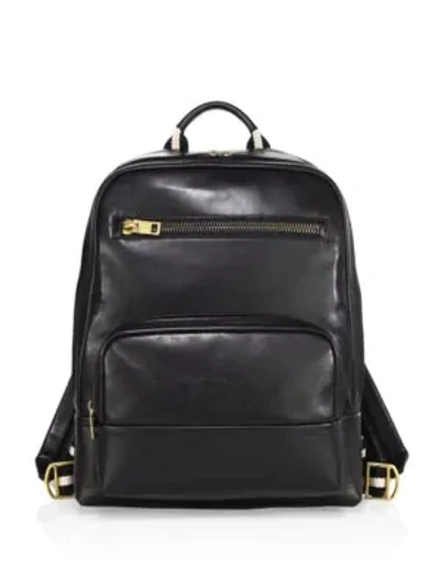 Bally Calf Leather Backpack In Black