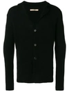 Nuur Buttoned Knit Cardigan - Black