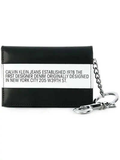 Ck Jeans Chain Wallet In Black