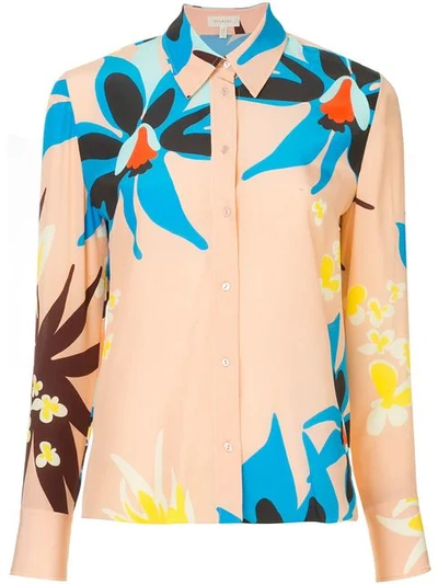 Delpozo Floral Print Shirt In Pink