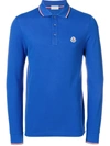 Moncler Longsleeved Polo Shirt - Blue