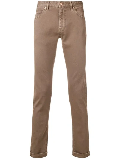 Pt05 Skinny Corduroy Trousers In Brown