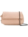 Bottega Veneta Intrecciato Nappa Baby Olimpia Bag - Pink