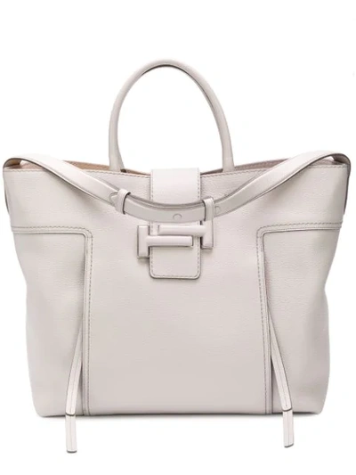 Tod's Double T Tote Bag In Neutrals