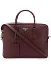 Prada Saffiano Business Bag - Pink