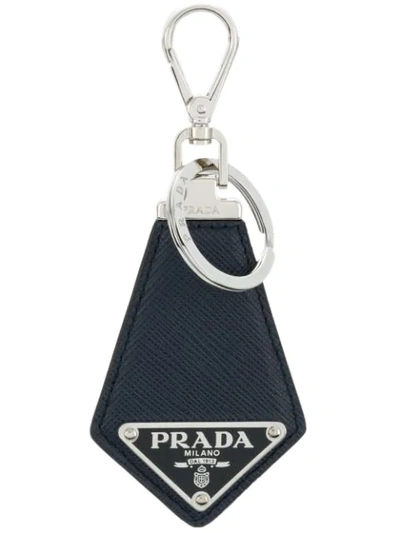 Prada Logo Plaque Key Trick - Blue