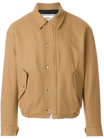 Ami Alexandre Mattiussi Quilted Zipped Jacket In Neutrals