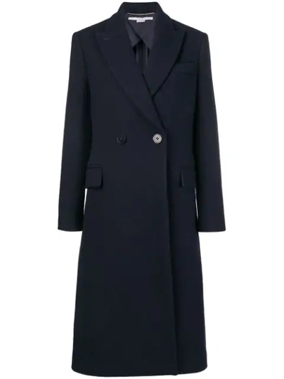 Stella Mccartney Double-breasted Coat In 4101 Blue