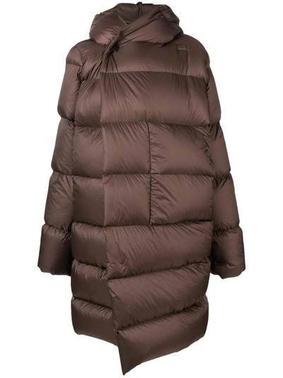 Rick Owens Oversized Puffer Jacket In Brown