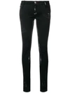 Philipp Plein Distressed Skinny Jeans In Black