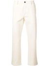 Fortela Cropped Straight Leg Trousers In Neutrals