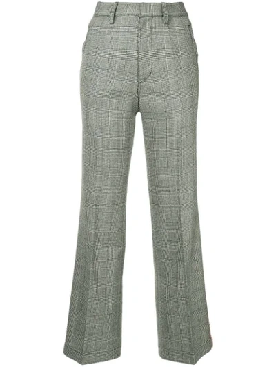 Kolor Monotone Checked Trousers In Grey