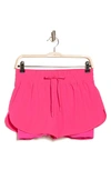 90 Degree By Reflex 2-in-1 Running Shorts In Pink Glo