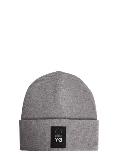 Y-3 Beanie With Logo In Grigio