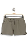 90 Degree By Reflex Citylite High Rise Running Shorts In Mulled Basil