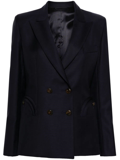 Blazé Milano First Class Charmer Double-breasted Blazer In Blue